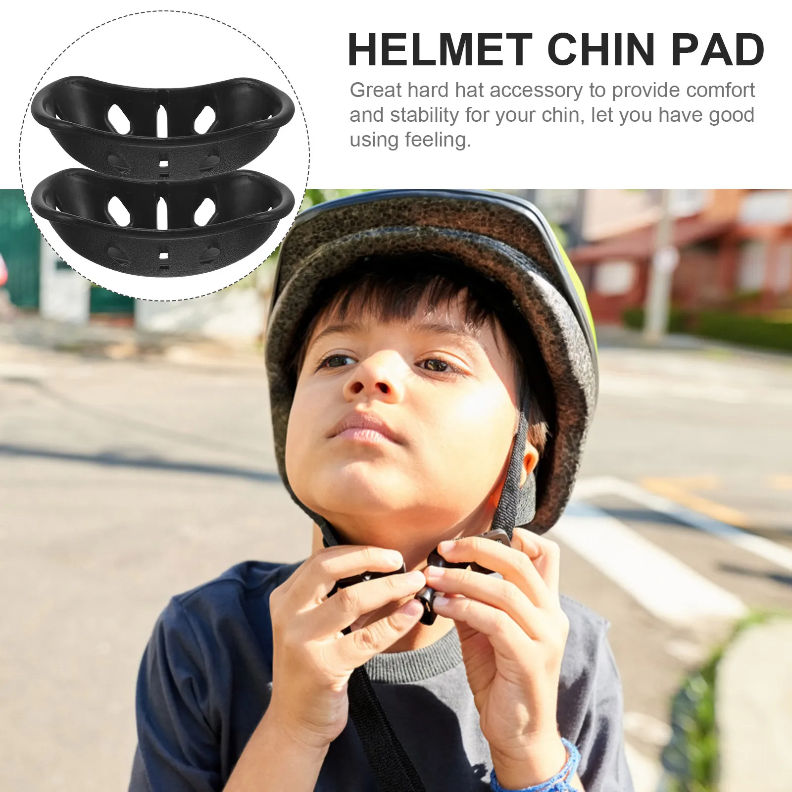 

8 Pcs Safety Chin Rest Anti-wear Pad Accessories Removable Black Plastic Pads