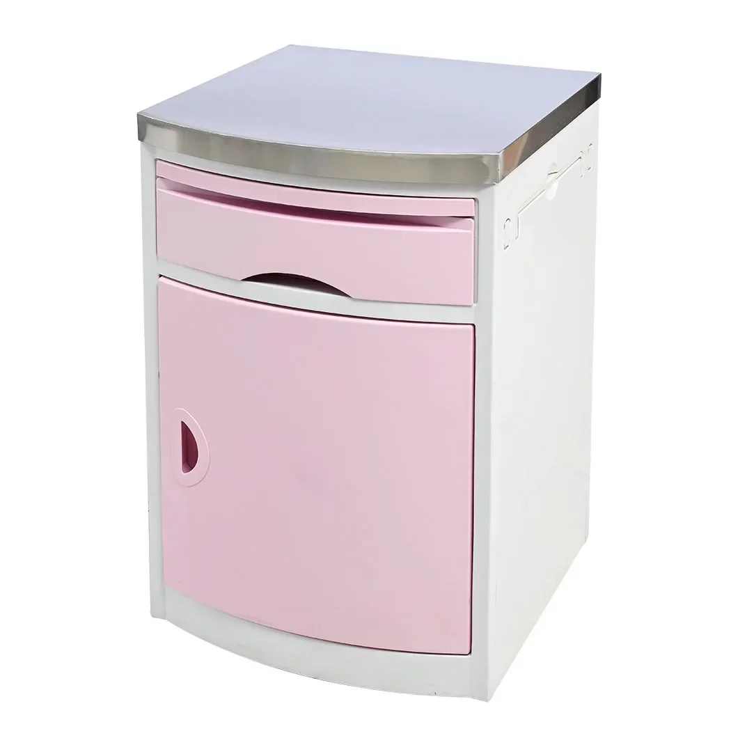 Hospital Furniture Medical ABS Plastic Stainless steel cover Bedside Cabinets Beside Locker for sale