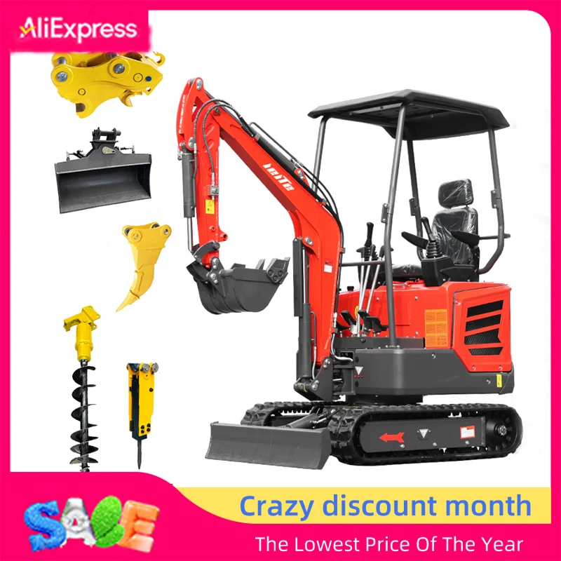 Mini Excavator 1 Ton Kubota Engine Excavators Manufacturer Customized Small Farm digger Excavator 2 Ton Prices Fast Delivery