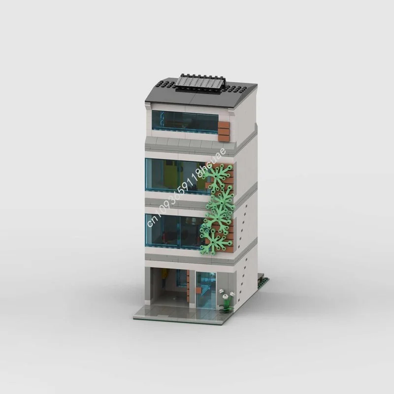 712개 MOC 가족 주택 모듈형 모델 빌딩 크리스마스 선물 블록 장난감 조립 DIY 창의적 생일 선물