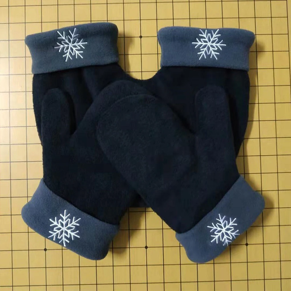 3pcs/set Couple Gloves Polar Fleece Lovers Winter Thicken Warm Glove Sweethearts Christmas Gift Romantic Couples Mittens