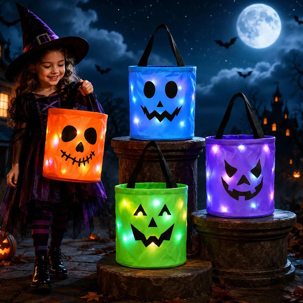 4pcs Candy Bucket Bag,Hallowee - Diy Halloween Electronics ulasan dan harga