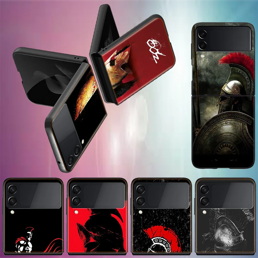 Spartan For Samsung Galaxy Z Flip 5 4 3 Case Shockproof Hard Cover Phone Z Flip 6 7 5G Z Flip 5 4 5G TPU PC Hard Coque Funda