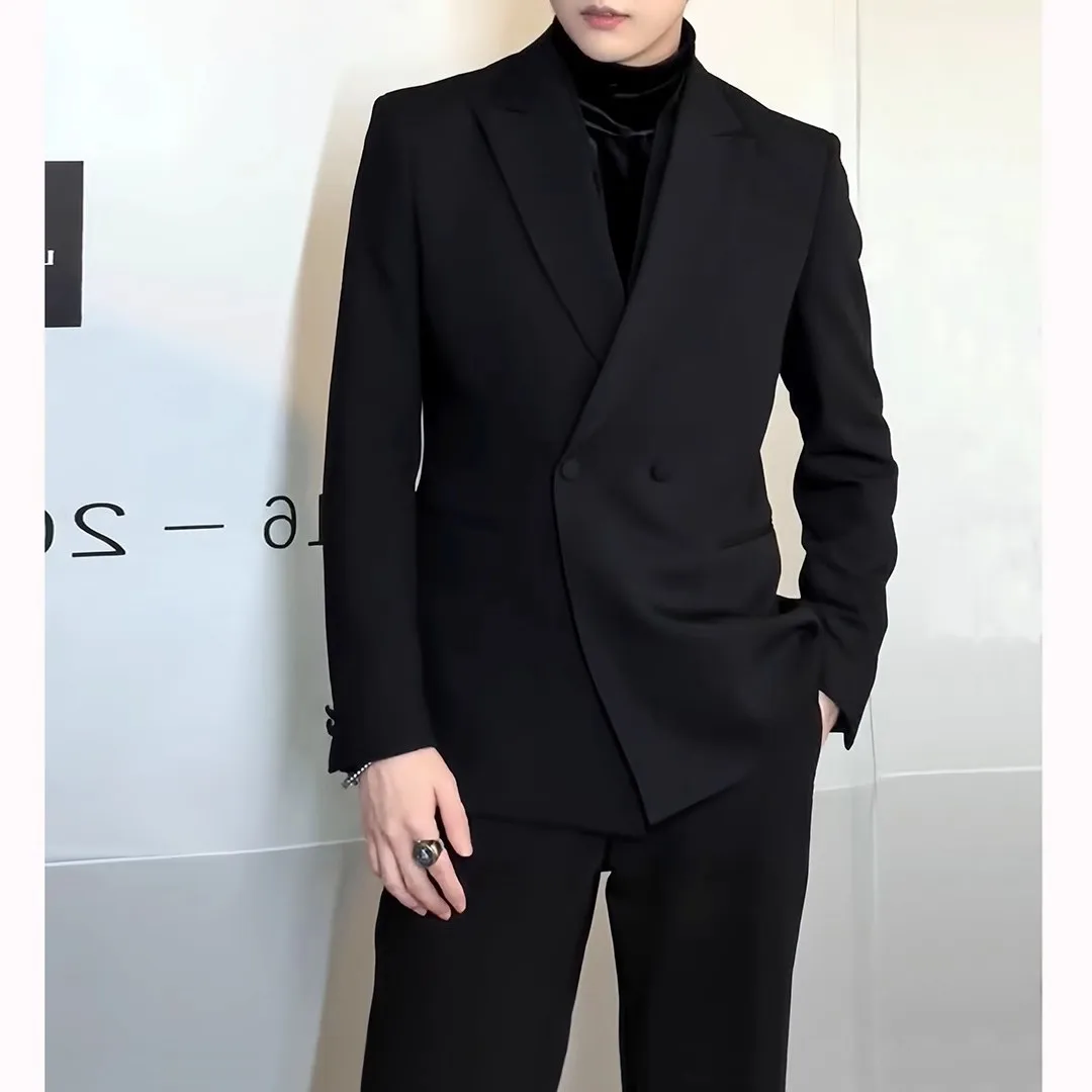 2026 Autumn Men's Suit Casual Design Sense Business Black Blazer Top