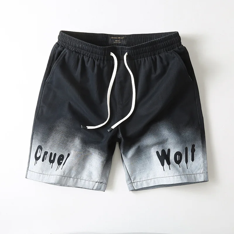 Short d'été fin et ample pour hommes, pantalon en coton dégradé à l'extérieur, culotte, modèles masculins