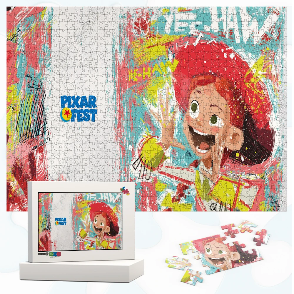 

Pixar Painted with Jessie Jigsaw Puzzles Classic Disney Characters Games and Puzzles 108/200/300/500/1000/1500 Pieces DIY Puzzle