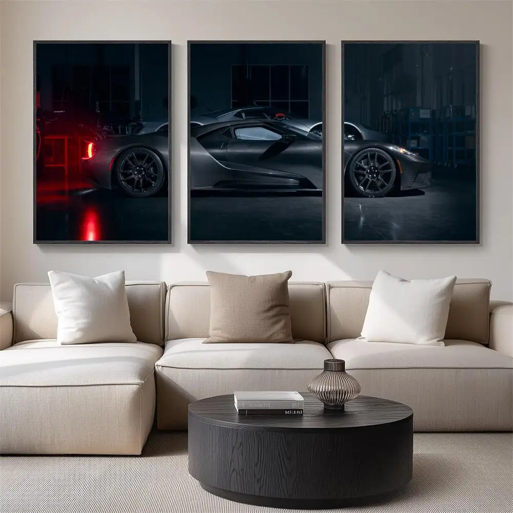 High Performance Sports Coupe Painting Calligraphy 3 PCS Canvas Wall Art for Living Room Bedroom Prints Decor Modern Wall Decals