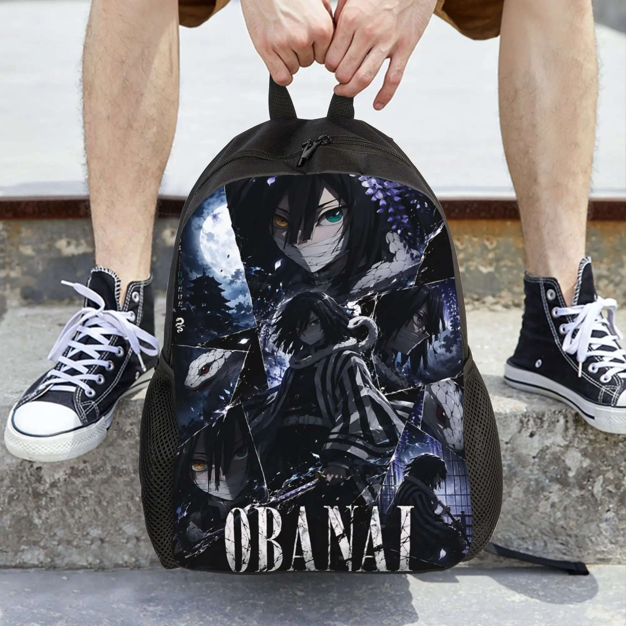 Fashion Halloween Demon Slayer Backpacks Its Bag  mochila Work Office Zipper Closure Rucksack
