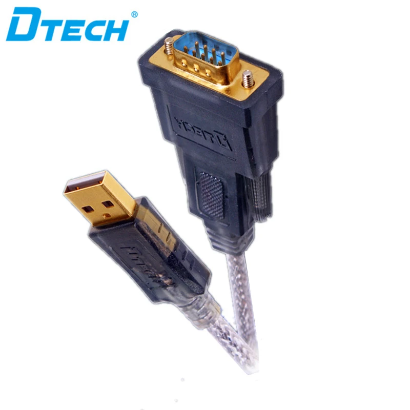 DTECH OEM/ODM  USB to DB9 Rs232 Serial Convertor Cable 1.8m