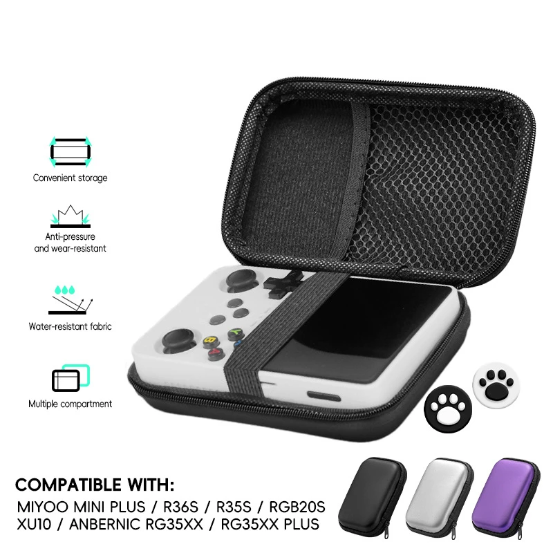 

For MIYOO MINI PLUS R36S R35S RGB20SXU10 Game Console Protective Bag for ANBERNIC RG35XX RG35XX PLUS Game Carrying Case