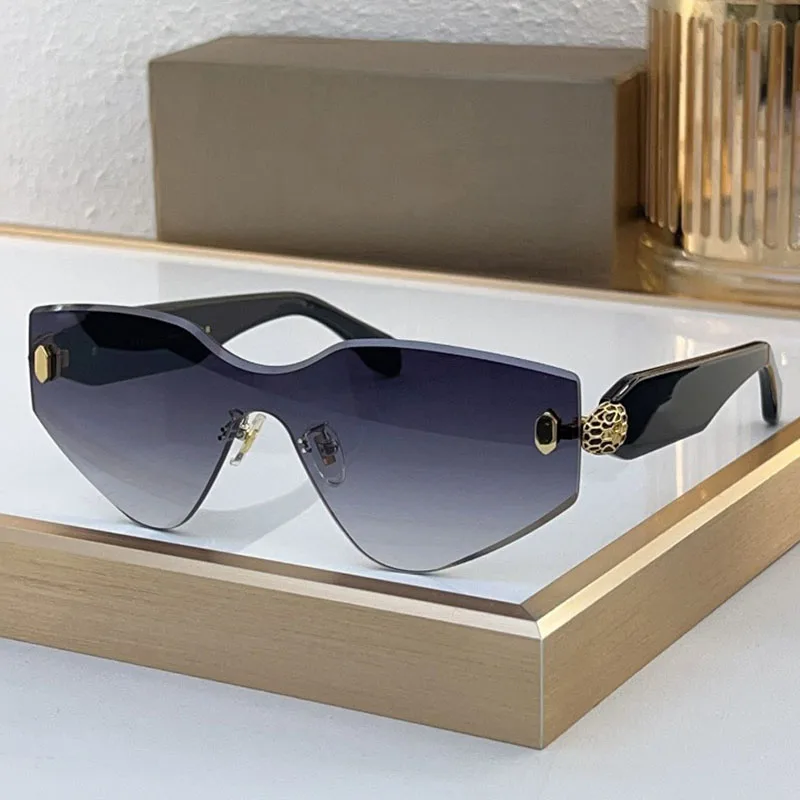 

Vintage y2k Rimless Oversized Sunglasses Women For Men Luxury Brand Design Sun Glasses Punk Popular Rivet Irregular Shades UV400