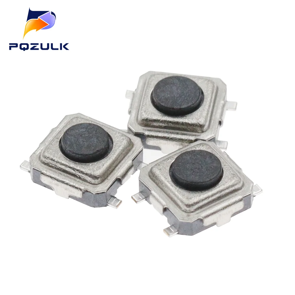 50PCS Super Tiny Tactile Push Button Switch Phone Button SMD Micro Momentary Switch 3X3X1.5mm PCB Mounting Black