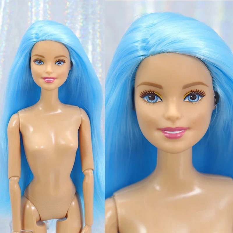Fashion Brand Naked Doll Body Variety Skin 29cm 11 Joints Move Colourful Hair Doll Head Accessories Girls Toys Birthday Bonecas