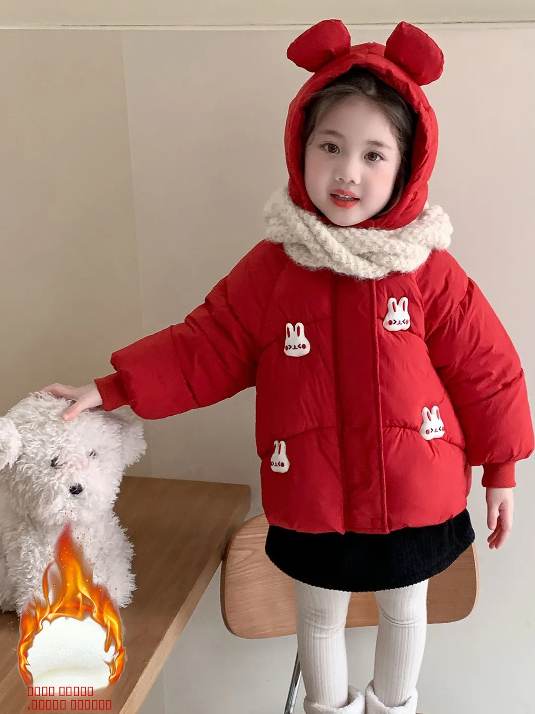 

Thiened Fce Girls Cotton Jaet Winter New Arrival Children's Thiened Cotton Coat Baby Girl Winter Clothes Cotton Coat...