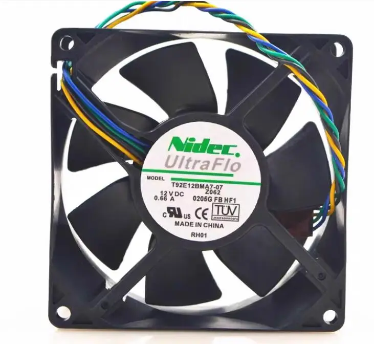 

Nidec T92E12BMA7-07 DC 12V 0.66A 90x90x38mm 4-Wire Server Cooling Fan