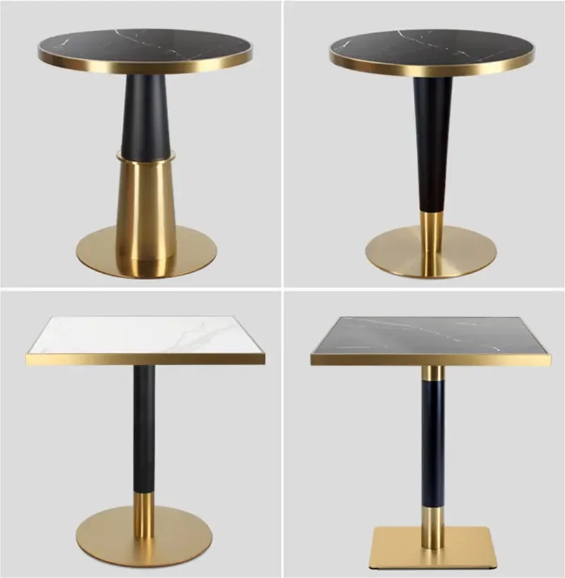 Coffee To Small Restaurant Dining Table Glass Top Metal Coffee Shop Bar Table With Cheap Price