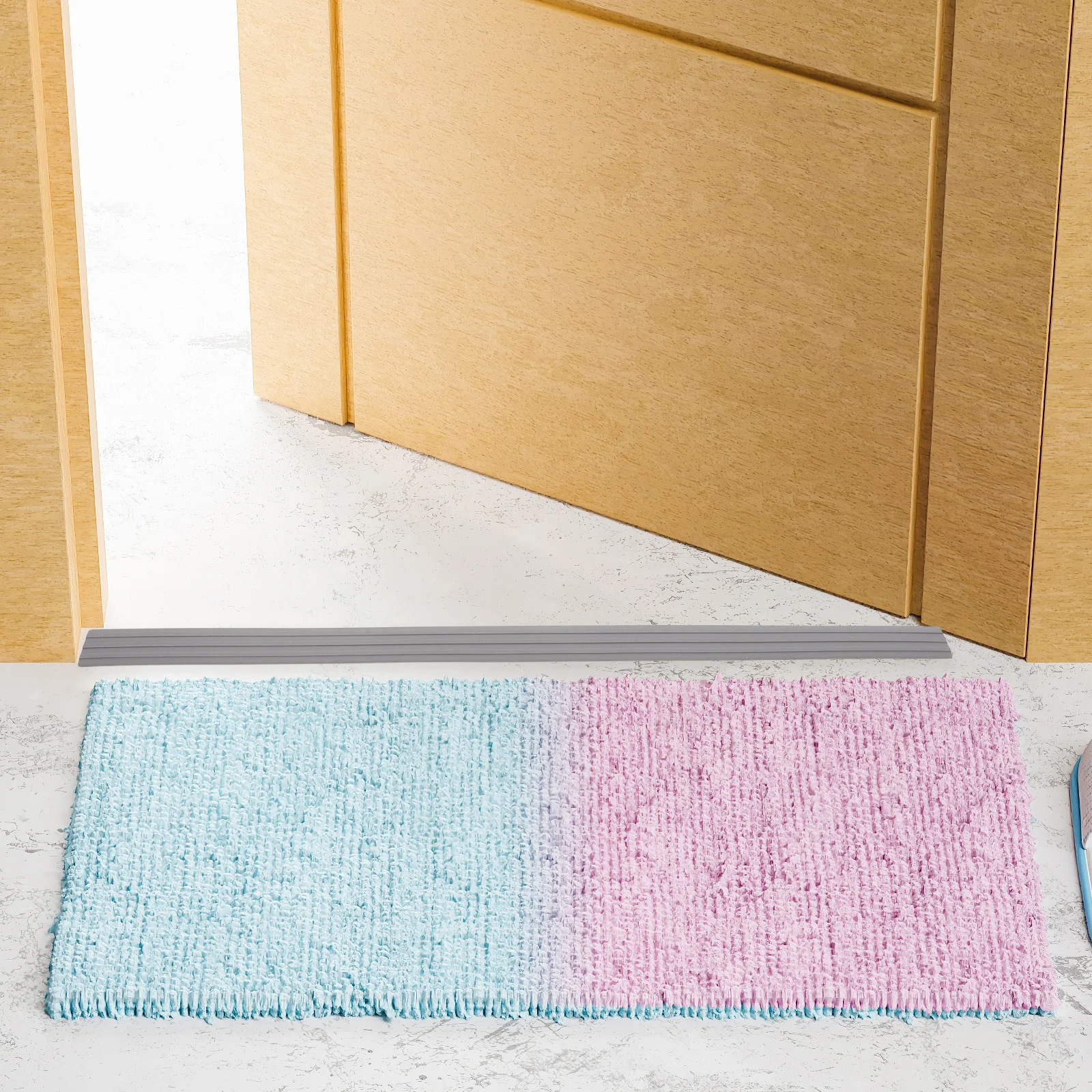 

Adhesive Floor Transition Strips Gray Threshold Ramp Mat for Robot Vacuum Cleaner Doorway Entryway Threshold Mobility Efficient