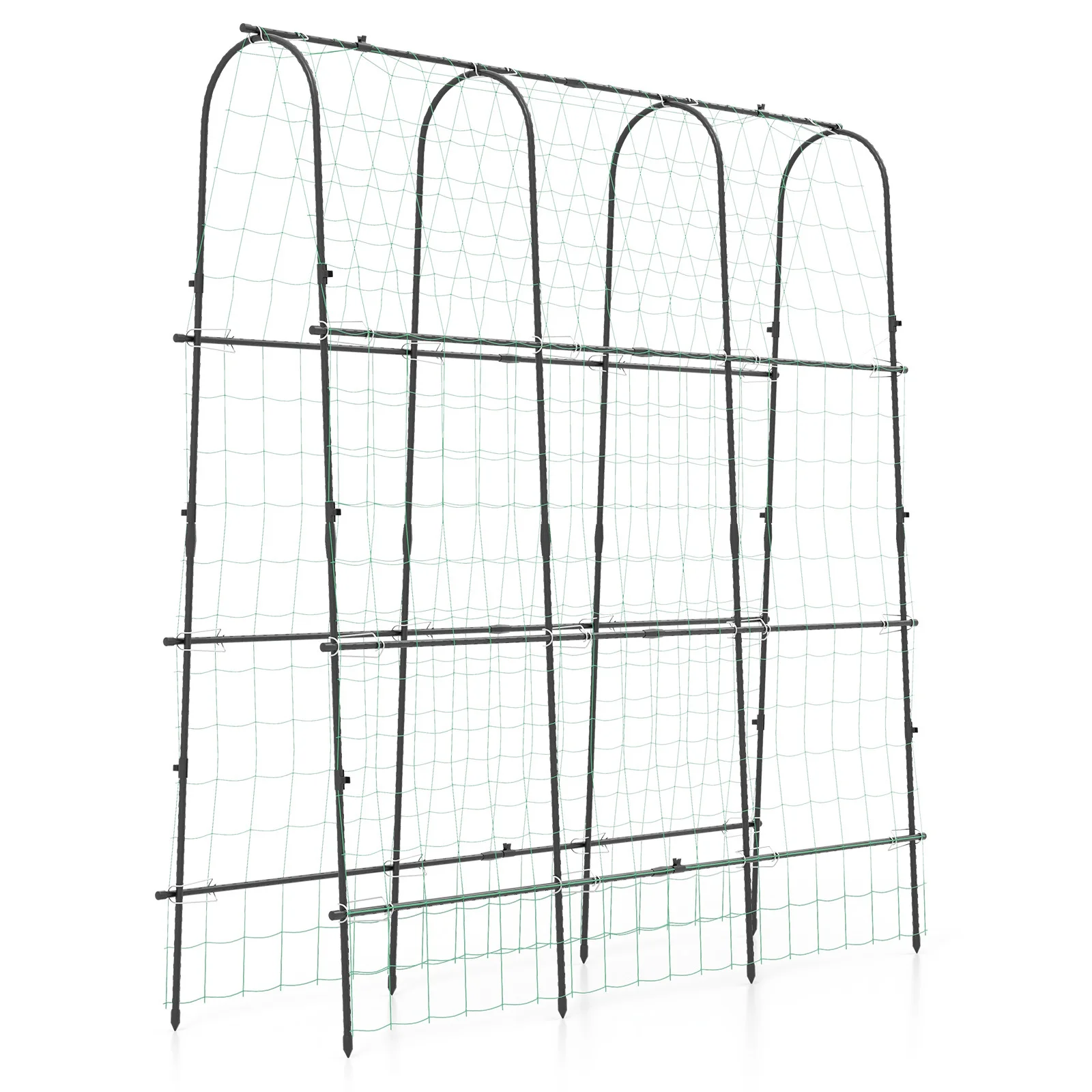 

Garden Arched Trellis for Climbing Plants, 71" x 71" U-Shaped Tall Cucumber Trellis for Raised Garden Bed, Outdoor Plant Grow