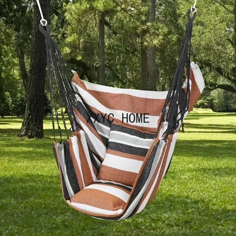 

Chair(With Storage Bag 1pc Outdoor Hammock Chair Canvas Leisure Swing Chair No Pillow Or Cushion Dormitory Hammock Swing Rocking