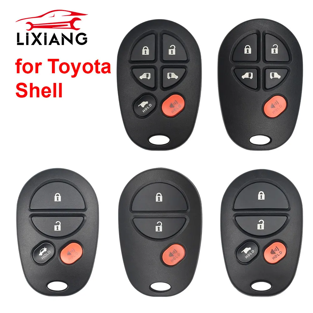

LIXIANG 3/4/5/6 Buttons Remote Control Key Fob Shell Case Fob for TOYOTA Sequoia Highlander Sienna Tacoma Tundra GQ43VT20T