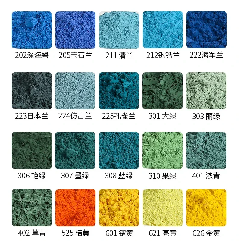 50g/bottle Ceramic Underglaze Pigments for Hand-painted Glazes Medium and High Temperature Environmentally Friendly Pigments