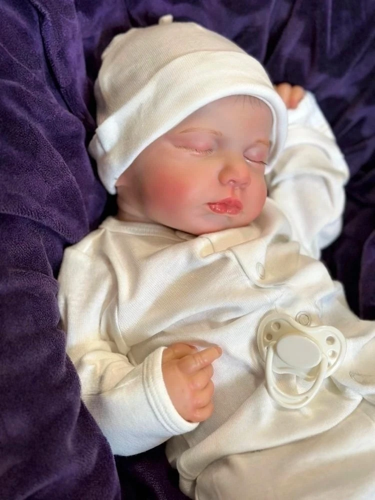 

19 Inch Finished Reborn Baby Dolls LouLou 3D Skin Visible Veins Silicone Vinyl DIY Toys Figure for Girls Gift