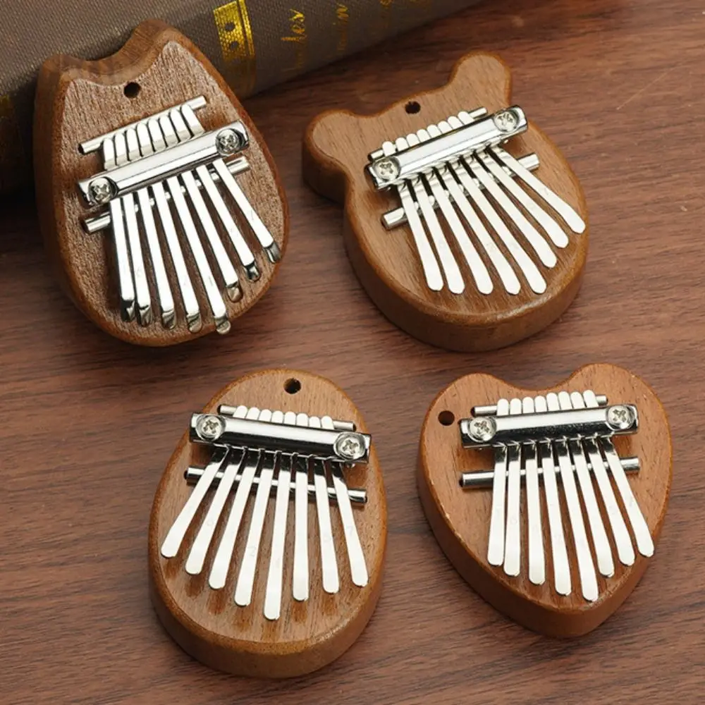Finger Harp Mini Finger Piano Marimba Easy-to-Learn 8 Keys Kalimba Exquisite Portable Thumb Piano Necklace Adult