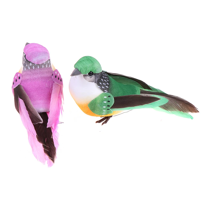 * * Hot Sale 1PC Mini fake birds artificial foam doves wedding decor venue ornament