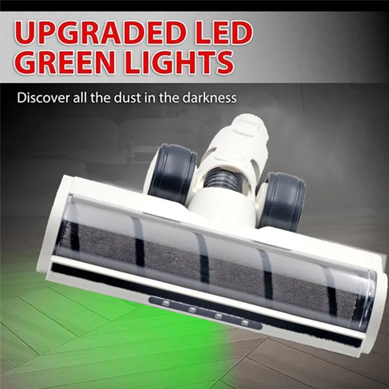 

ABWM-For Dreame R10 R20 R30 T20 T30 V11 V12 Handheld Vacuum Cleaner Spare Parts Electric Floor Brush With Green Led Light