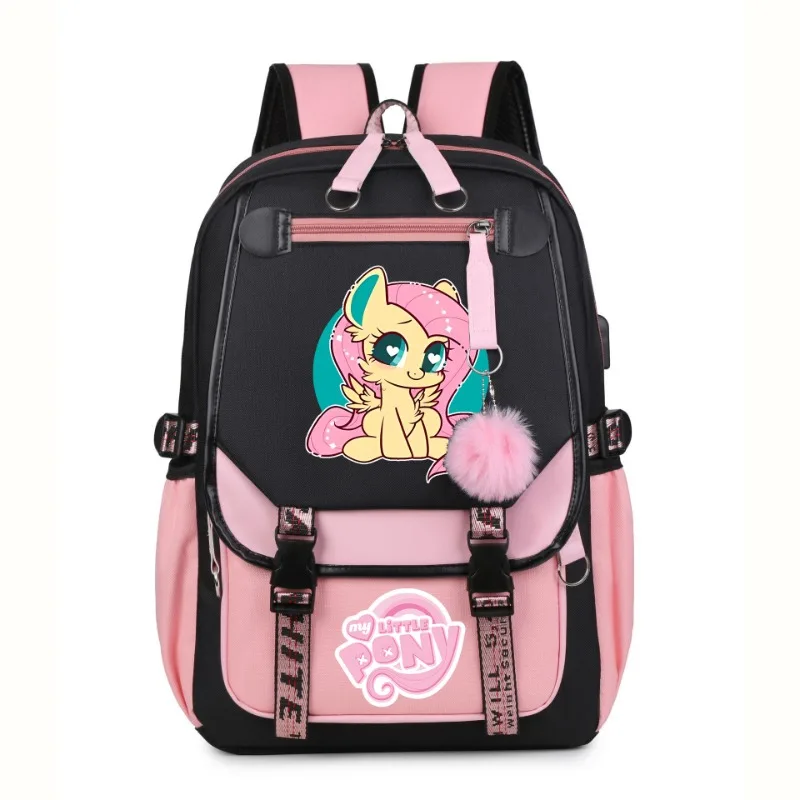 My Little Ponys Girl Cartoon Cute Backpack Kids Anime Printed Schoolbag Casual Accessories Knapsack Children Shoulders Bag Gifts