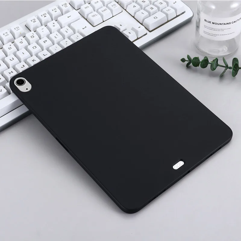 

For iPad Air 11 13 2024 Tablet Case ELVEV Shockproof Premium Liquid Silicone Tablet Cover with Flocking