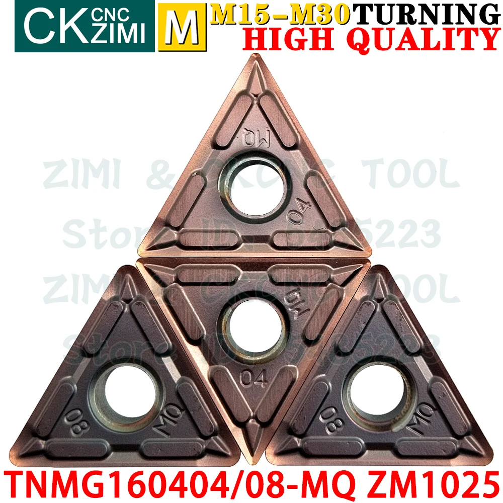 TNMG160404-MQ TNMG160408-MQ ZM1025 Carbide Inserts External Internal Turning Inserts Tool TNMG 1604 CNC Metal Lathe Cutter Tools
