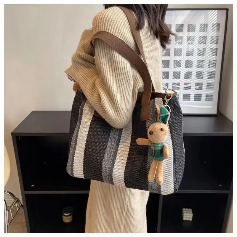 New Fashion Designer Luxury Bag Hand Bag High Quality Casual Women Tote Large Capacity Shoulder Bag Female Purses Canvas Handbag