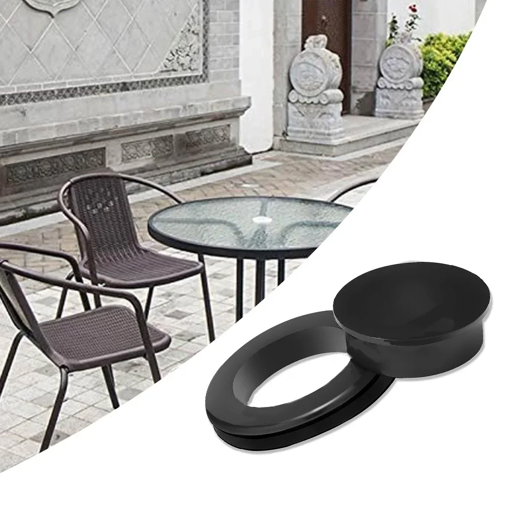 Ring Cap Set Hole Cover 2 Inch Awning Accessories Black Furniture Garden Outdoor Parasol Umbrella Patio Plastic