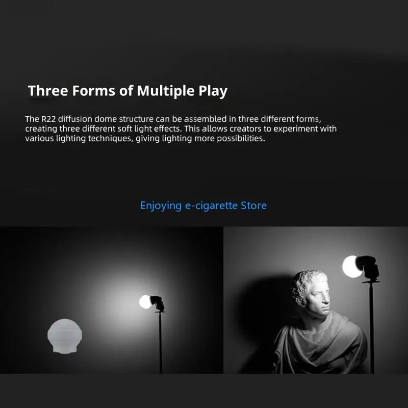 Blitzdiffusor-Softbox mit nahtloser Lichtausbreitung, Hitzebeständigkeit und müheloser für V100 V1pro Y4QF – Detail 5