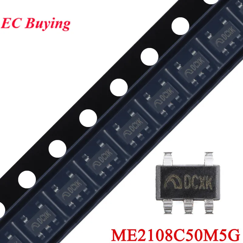 50Pcs/10pcs ME2108C50M5G ME2108 ME2108C DCXK SOT-23-5 PFM Step-Up DC-DC Converter Chip IC