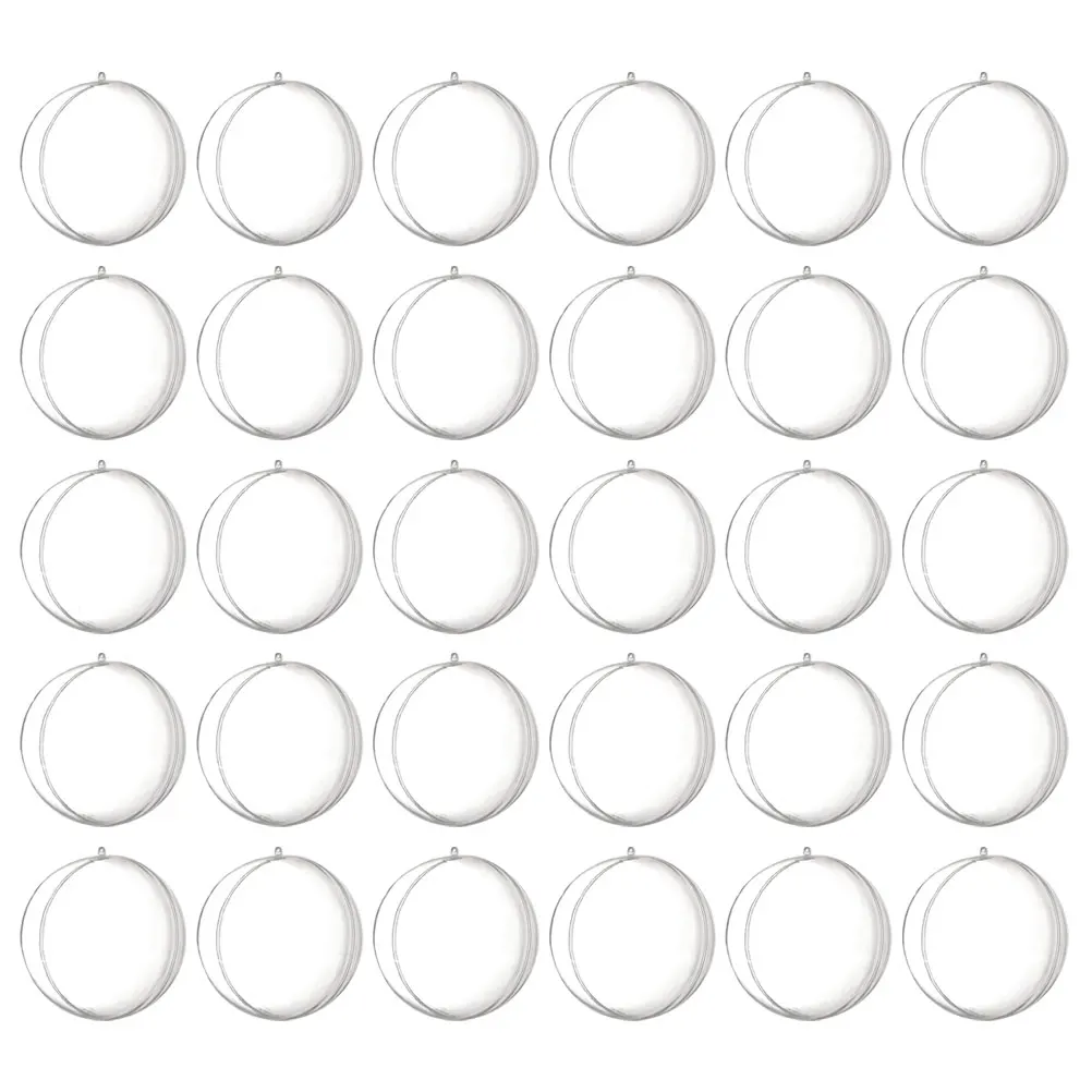 

30Pcs Clear Plastic Fillable Ornaments 3cm Aquarium Float Party Decor Lightweight