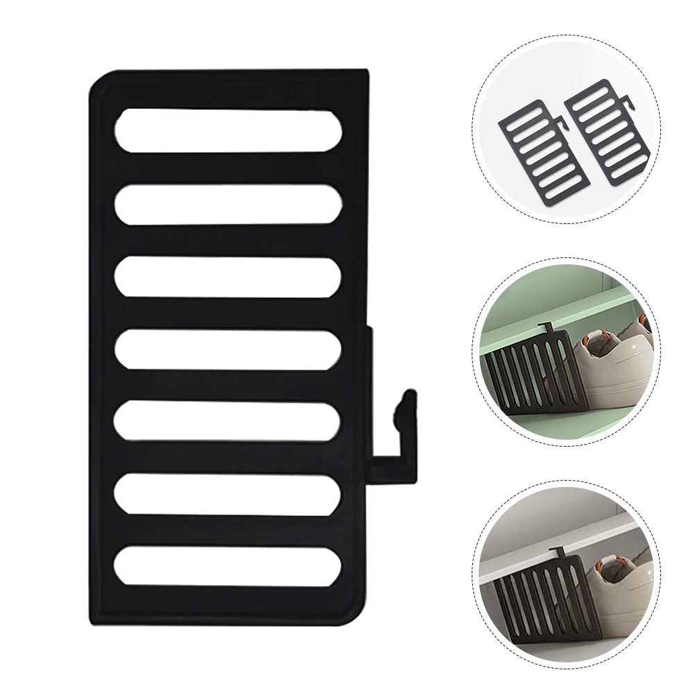 

2pcs Shoe Cabinet Accessories Divider Shelf Organizer Closet Plastic Flip Stopper Antitip Shoe Rack Storage Solution
