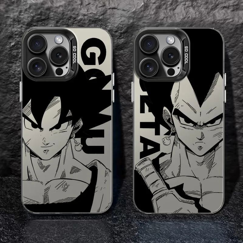 Dragons Balls Black Goku Case for VIVO Y16 Y17S Y21 Y22S Y27 Y50 Y91 Y93 V23 V25 V27 V29 S1 Pro 5G Matte Shockproof Back Cover