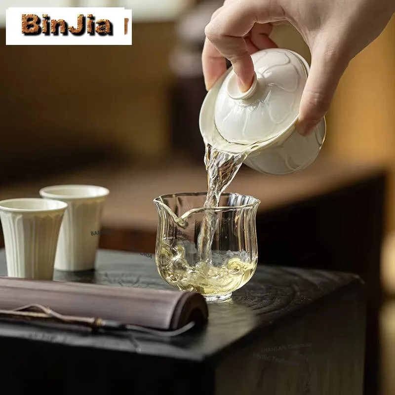 150ML Ding Kiln White Glaze Gaiwan Vintage Tea Tureen Tea Bowl With Lid Kit Tea Brewing Cover Bowl Teaset Accessories Collection