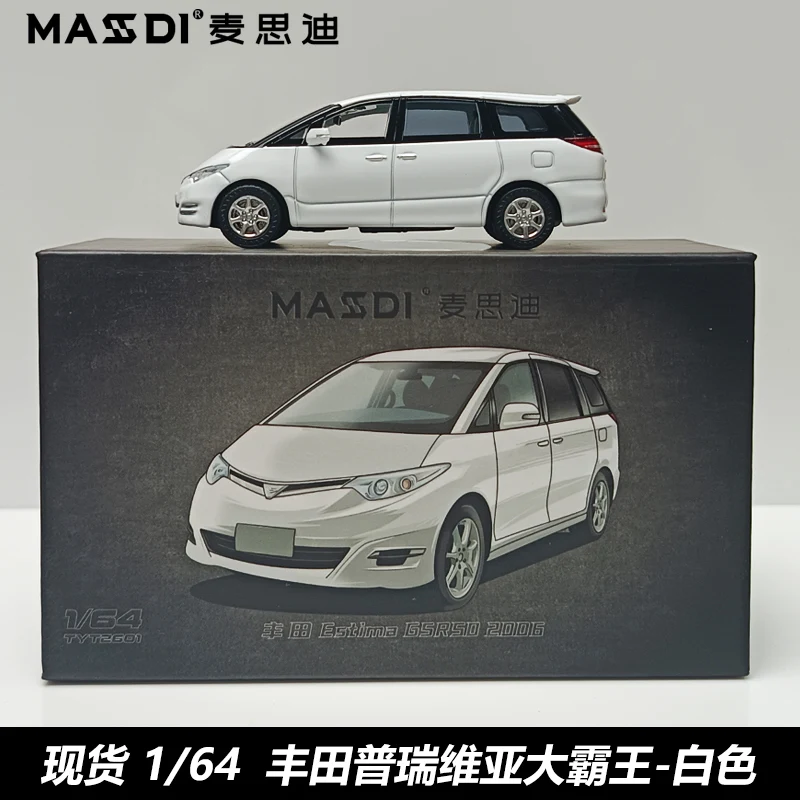 MASDI 1:64 Toyota PREVIA, Grand Land Cruiser MPV-Geschäftsfahrzeug, Automodell aus Druckgusslegierung, für Teenager zum Spielen, Geschenk.