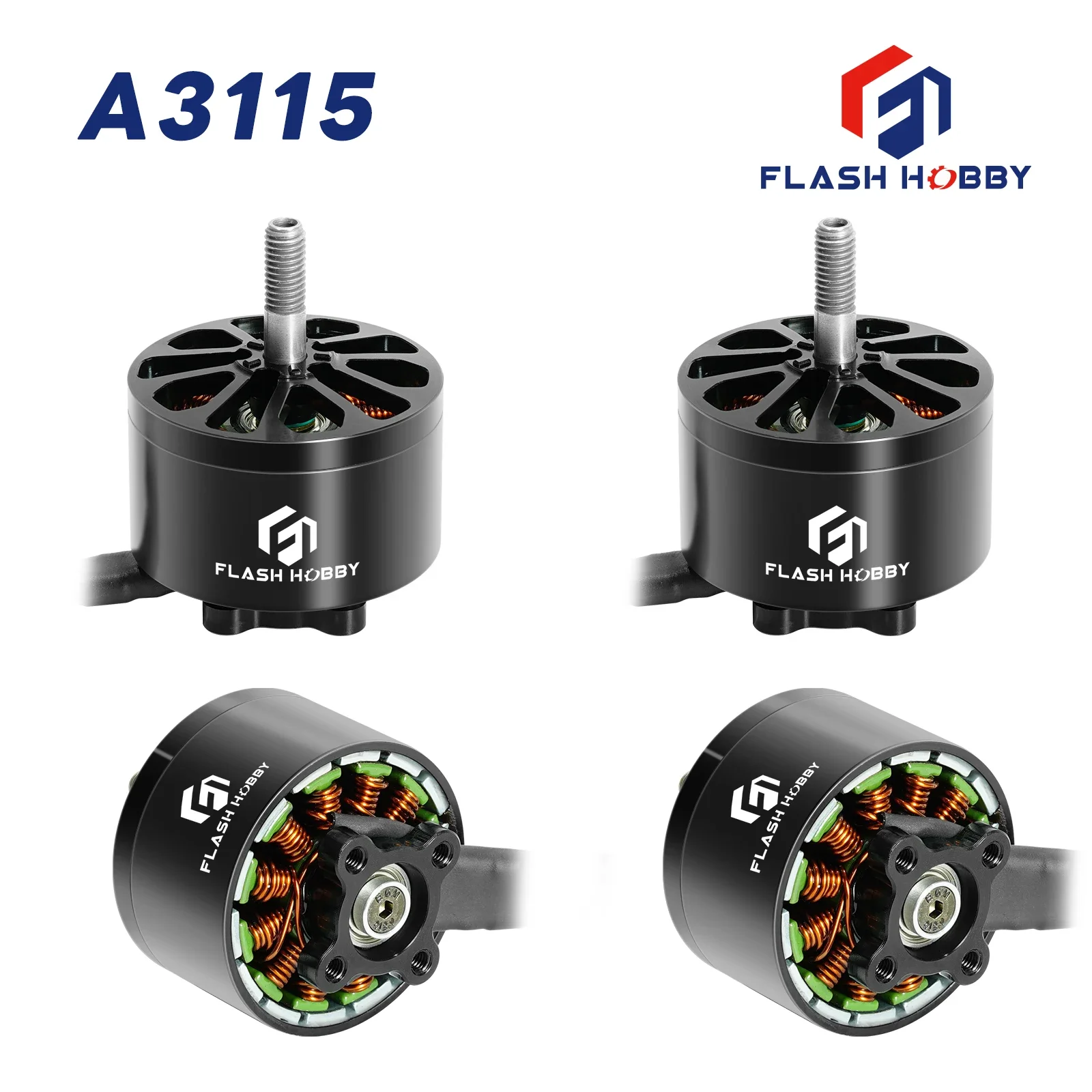 FLASHHOBBY A3115 3115 900KV Brushless Motor 6S LIPO for RC FPV Freestyle 9inch 10inch Long Range Drone DIY Parts