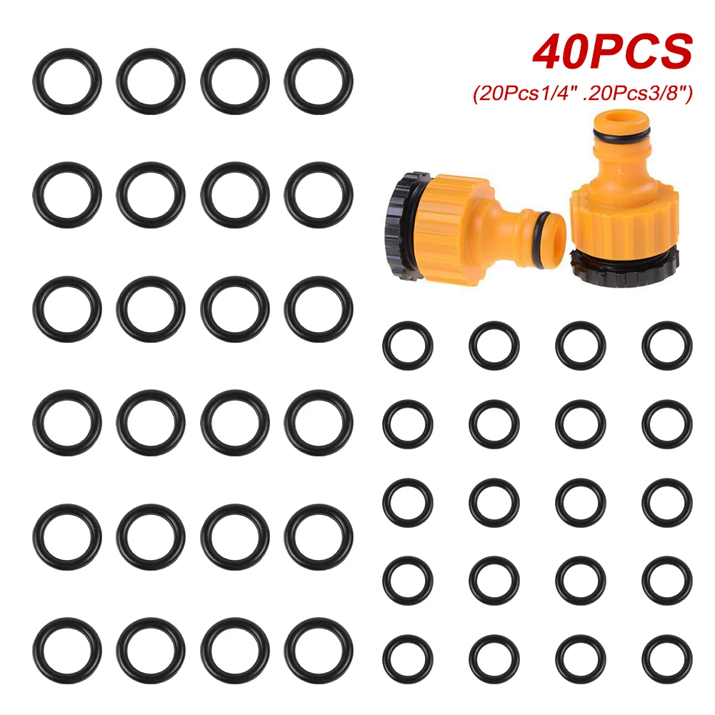 

40Pcs/Set High Pressure Seal O-Rings 1/4" M22 3/8" O-Rings for Garden Watering Pressure Washer Hose Quick Connector Accessories