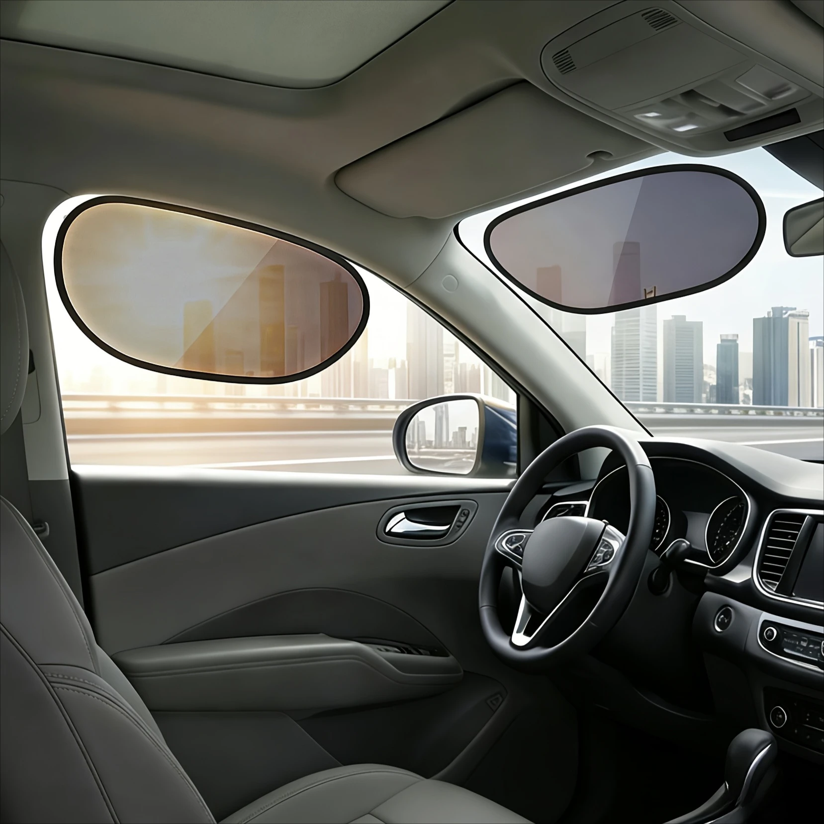 Universeller Auto-Sonnenschutz für den Sommer, Autofenster-Sonnenschutzvorhänge, Blendschutz, UV-Blocker, Sonnenschutzabdeckung, elektrostatische Adsorption – Detail 3