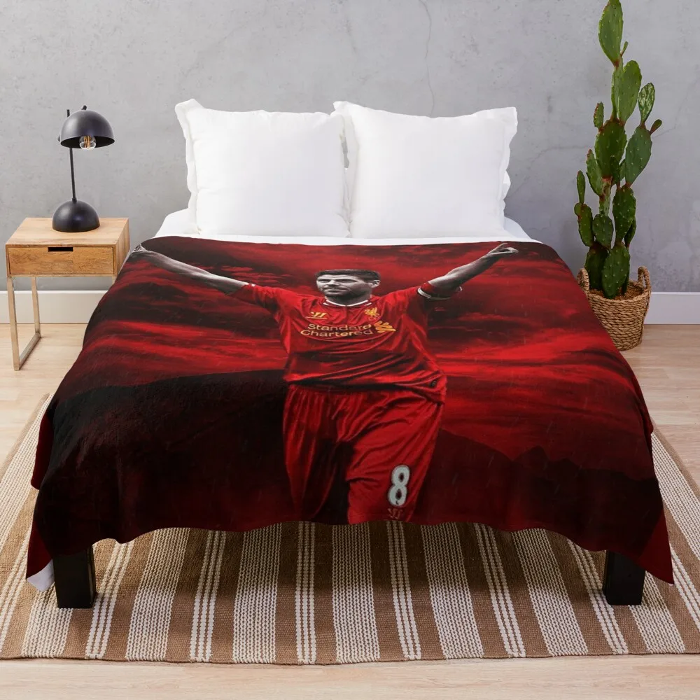 Steven George Gerrard Art Throw Blanket Decorative Sofas heavy to sleep Furrys Blankets