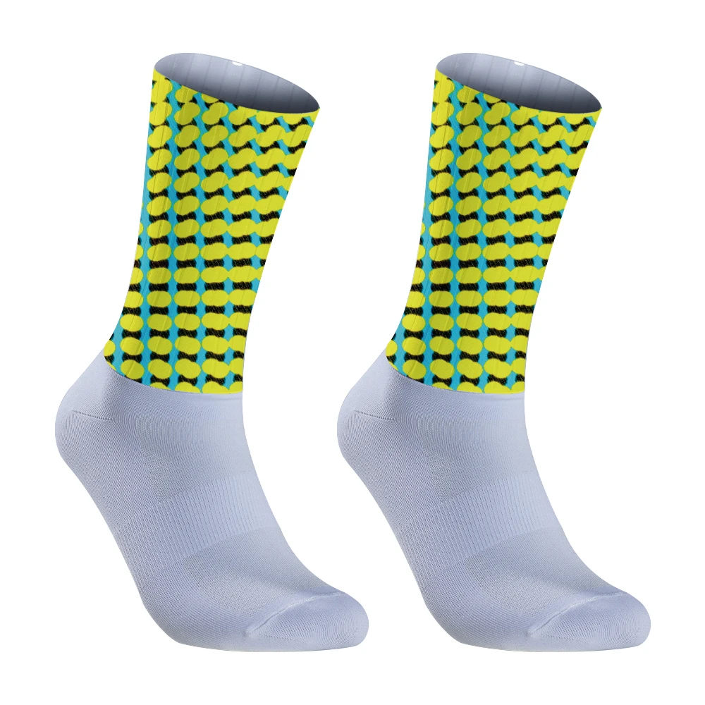 Chaussettes coordonnantes en silicone pour le cyclisme, accessoire de sport pour l'été, pour la course à pied et le vélo, nouvelle collection 2024