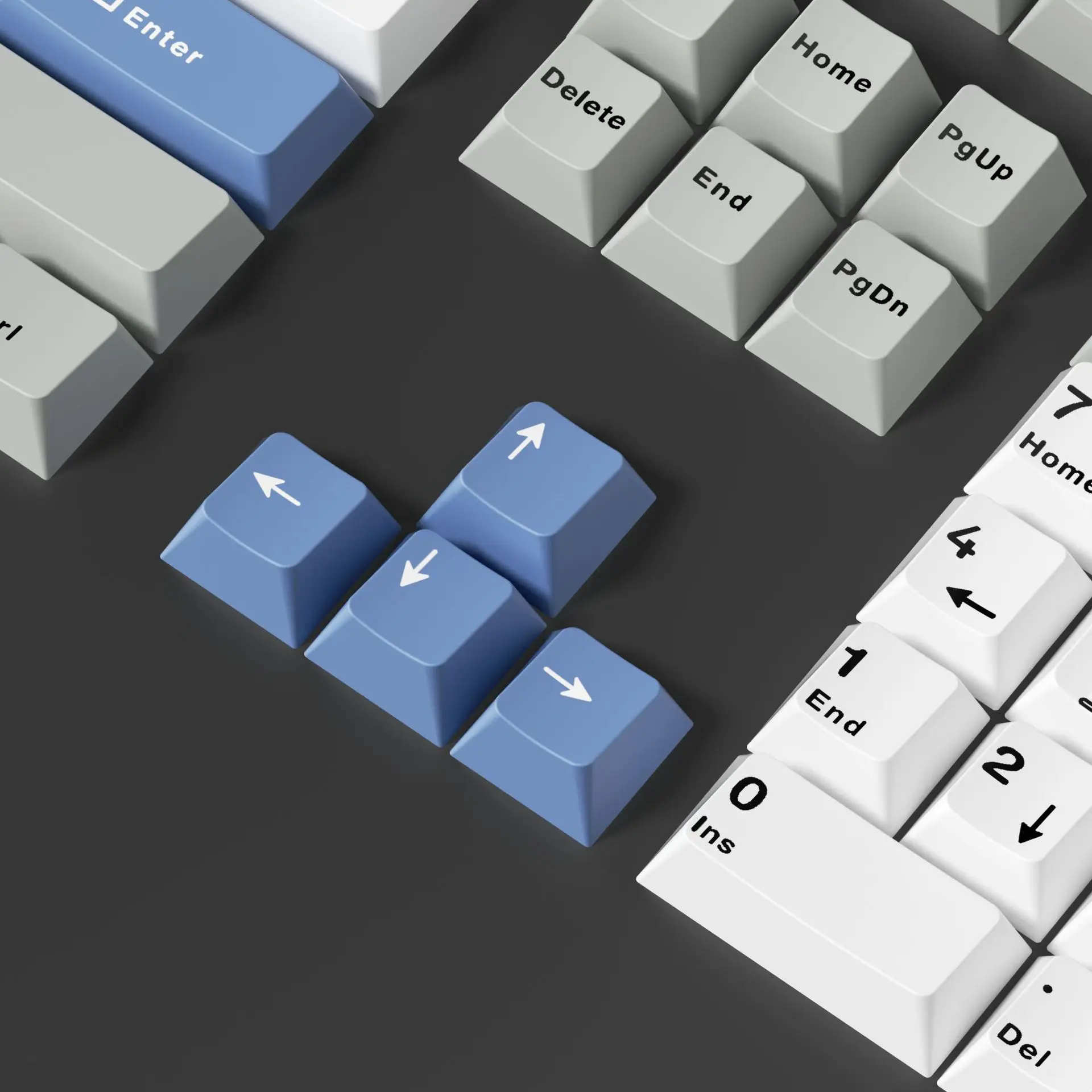 128 مفتاحًا أبيض رمادي مزدوج النار PBT أغطية مفاتيح الكرز الشخصي لوحة المفاتيح أغطية المفاتيح لمفاتيح Gateron MX لوحة المفاتيح الميكانيكية #3