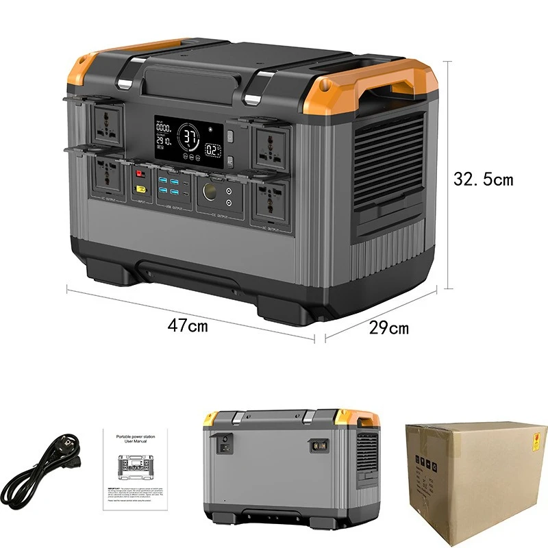 2400W 2000Wh Portable Power Station Solar Generator for Camping Home Backup Outdoor