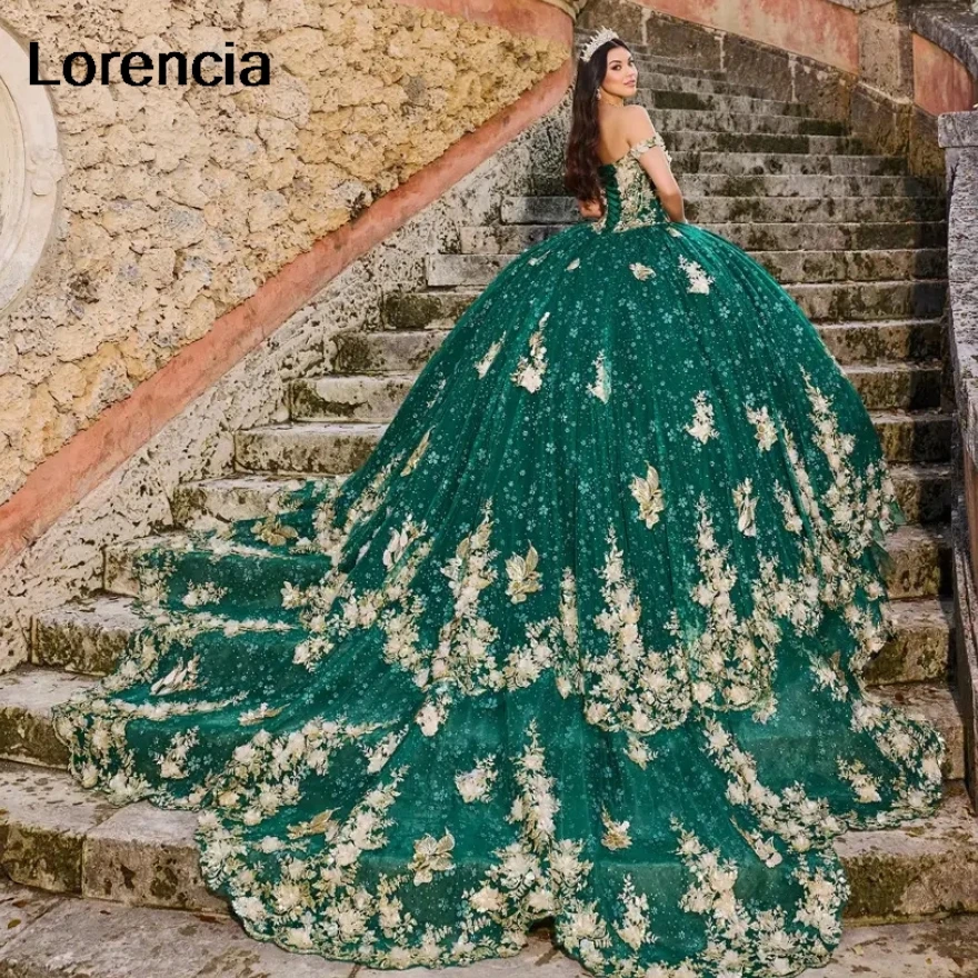 Синее платье Quinceanera по индивидуальному заказу, бальное платье с кружевной аппликацией, расшитое бисером, со съемным шлейфом, Mexico Sweet 16, Vestidos De 15 Años YQD734