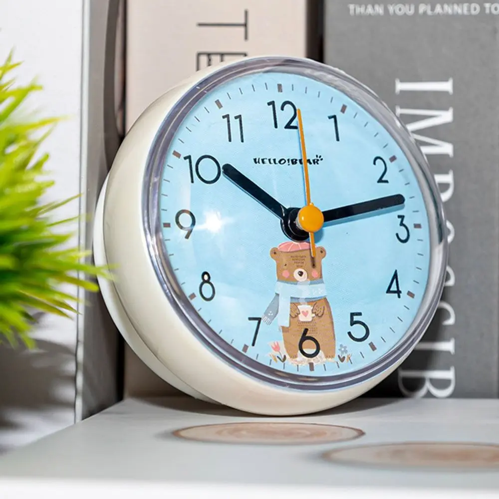 Modern Waterproof 3D Mini Sucker Battery Powered Clock Art Shower Clocks Home Decor Wall Clock Wall Watch